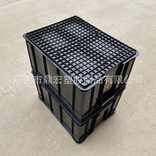 Directly Supplied Jiangxi 615*425*315mm Thickeneded Anti-Static Box Smt Digital Component Box Black Plastic Turnover Box