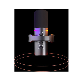 RGB Dynamic Microphone USB Computer Microphone 48V Canon Microphone Live Recording E-sports Game Microphone