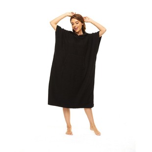 Microfiber Hooded Poncho Absorbent Quick-drying Bathrobe Swimming Wearing Bath Towel Adult Changing Bathrobe Beach Towel