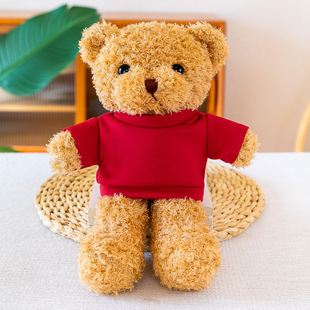 Little Teddy Bear plush toy sweater bear enterprise activity 4s shop gift printable logo dressing bear doll