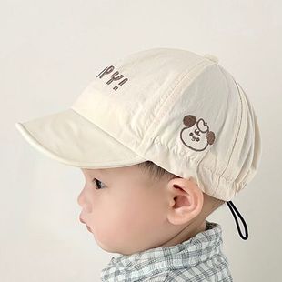 Quick-drying thin children's quick-drying cap summer sunscreen cap sunshade baseball cap boys and girls baby sun hat soft eaves