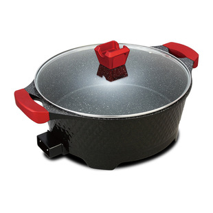 Foreign trade export maifan stone electric hot pot barbecue cooking pot household cooking pot Korean multi-functional electric pot