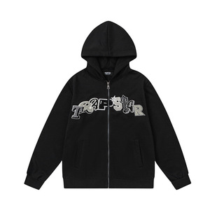 Американский Trapstar кардиган свитер hoodie мужские и женские пары ins высокие улицы осенью и зимой плюшевые толстовки с капюшоном