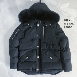 Palm Moose #06 Men Fox Fur Hooded 3Q Down Jacket