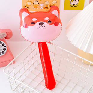 PVC inflatable toy inflatable stick cartoon animal head hammer Net red inflatable hammer stall supply wholesale