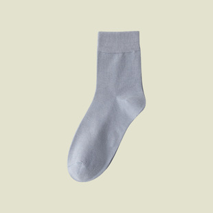 Little Red Book Boneless Spring and Summer Cotton Moon Socks Women's Anti-Odor Autumn and Winter White Ins Solid Color Pile Socks