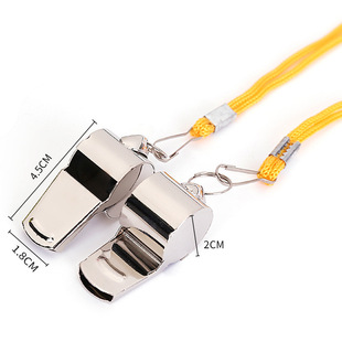 Referee whistle metal whistle stainless steel Whistle Sports Whistle Sports supplies with lanyard