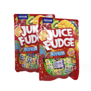 Baishi brothers fruit juice soft candy mixed flavor 88g bagged children's casual fruit soft candy snack snack