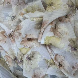 New Encrypted Organza Printed Fabric Cheongsam L Dress Fabric