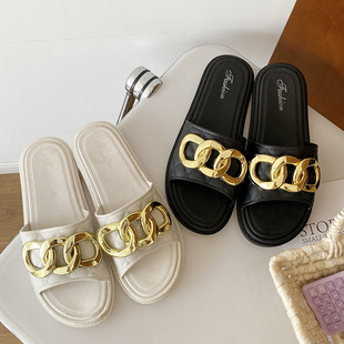 Women's Summer Wear Flat Sandals Beach Casual Slide Non-slip Light Slippers