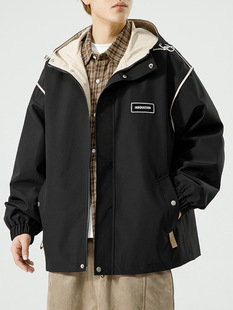 Coat men's spring and autumn new trendy youth hooded casual outdoor jacket sports mountain jacket men