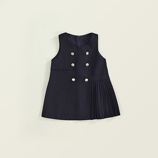 Girls' Vest Skirt Collection 2025 Spring and Autumn Middle and Large Children's Japanese, Korean and British Style Uniforms Pleated Vest Skirts School Uniforms and Garden Uniforms