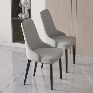 0A Simple Modern Dining Chair Home Soft Bag Restaurant Chair Italian Minimalist Dining Table and Chair Hotel Stool Casual Mahjong