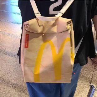Школьная сумка McDonald's, бумажная сумка, женская сумка через плечо, сумка большой емкости, студенческий класс колледжа, досуг, фабрика в том же стиле