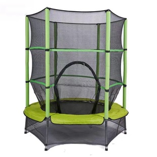 Household children's trampoline with protective net indoor small baby trampoline children's bouncing durable thick bouncing bed
