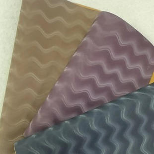 Water corrugated PVC artificial leather wavy leather scratch resistant bags handbags soft bag fabric
