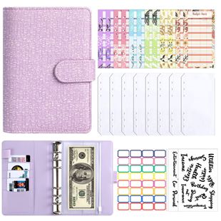 Amazon A6 Money Saving Challenge Loose-leaf Cloth Waffles Notebook Money Saving Cash Budget Hand Book