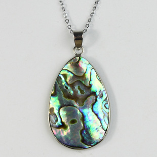 Cross water drop shell stitching natural abalone shell pendant necklace wish Amazon cross-border jewelry wholesale