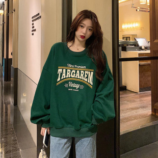 Fleece-lined Thickened Sweater Women's Cross-border New Autumn and Winter Japanese/Korean Southeast Asian Round Neck Long Sleeve Student ins Student Top