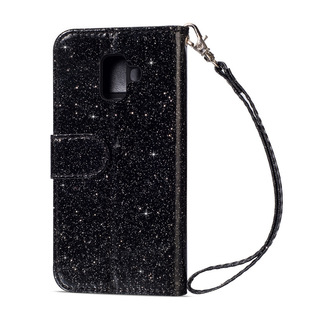 For Samsung A6 2018 Fashion Glitter Lanyard Zipper Wallet Phone Case Multifunctional A6 Plus