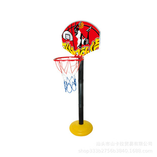 Cross-border Explosions Children's Basketball Frame Baby Indoor and Outdoor Punch-free Adjustable Cartoon Dinosaur Lion Basketball Board