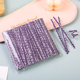 Creative Color Kraft paper tie wire baking food packaging sealing tie tape non-unglue candy plastic bag tie rope