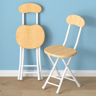 Folding Stool Backrest Household Small Stool Stackable Low Stool Chair Simple Dining Table Stool Modern Internet Celebrity High Round Stool