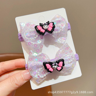 Kulomi Hair Accessories Children's Cute Hair Ring Girl's Cartoon Rubber Tendon Headband Baby's Super Cute Hair Card Little Girl's Headwear