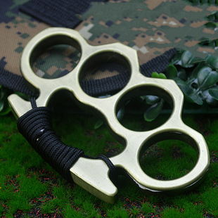 Multicolor Thickened Edition Boxing Buckle Martial Arts Training Four Finger Knuckles Buckle Hand Buckle Finger Buckle Outdoor Carry-on Security Defense Four
