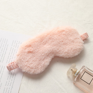 New suede Blackout eye mask sleep skin-friendly blackout plush eye mask sleep elastic strap eye mask wholesale
