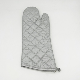 Spot cotton silver coated gloves thickened and lengthened high temperature oven microwave oven silver baking heat insulation gloves