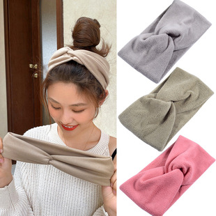 Autumn and Winter cross hair band headband sweat-absorbent hair band Sports hair band European and American fashion sports fitness band hair band wholesale