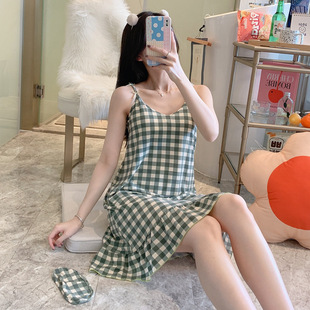 Southeast Asian Foreign Trade Cross-border Direct Supply Summer New Sling Skirt with Chest Pad Eye Mask Nightdress for Outer Wear Home Wear