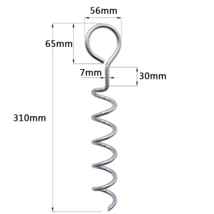 Outdoor trampoline fixer anti-reverse camping dog tied spiral ground pile nail spring pet fixed pile tent nail wholesale