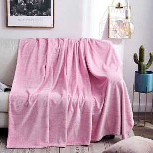 Nap blanket flannel blanket nap blanket four seasons air conditioning coral fleece blanket pure white black double-sided fleece bed