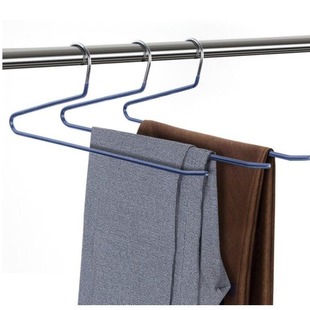 Goose-shaped 2-word household non-slip plastic dipping pants rack seamless wardrobe storage and finishing pants rack manufacturer in stock