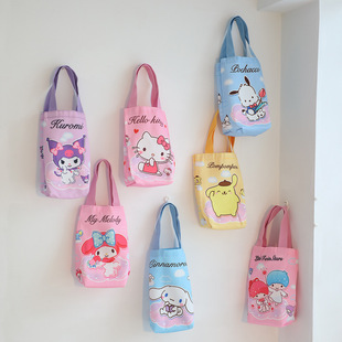 New Cartoon Canvas White Dog Kulomi Braised Pot Pot Bag Thermos Cup Handbag Umbrella Storage Bag