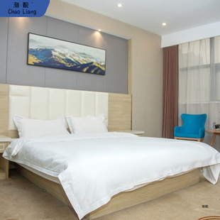Pure white hotel four-piece hotel same style ins single double quilt cover sheets hospital three-piece set of 4 new products