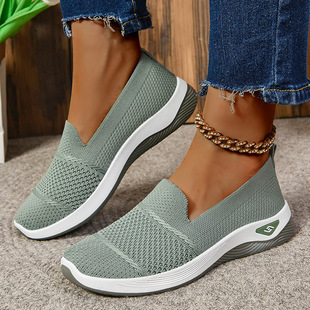 Shoes Women 2024 Autumn New Mother Shoes Cross-border Wholesale Shallow Mouth All-match Shoes Casual Shoes Slip-on Women's Shoes