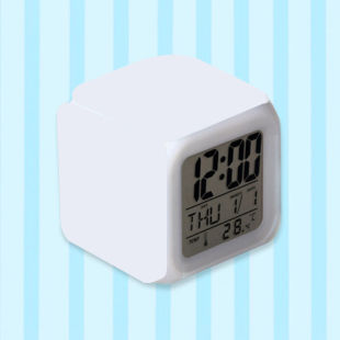 Eggboy Party Alarm Clock Peripheral Lighted Night Light Student Electronic Clock Fashion Silent Birthday Gift