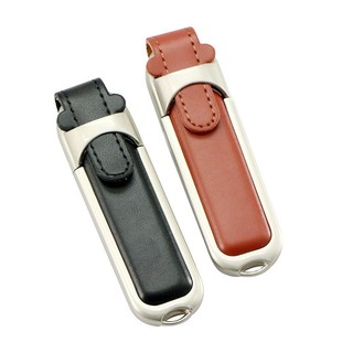 Leather Case U disk rotating leather U disk University gift U disk creative flip leather case with keychain leather U disk wholesale