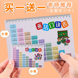 Ninth multiplication formula table elementary school students 99 learning reciting artifact grade one and two mathematics multiplication table card Full Set