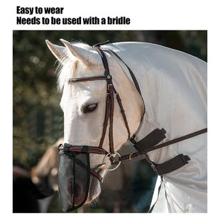 Horse nose cover Horse face face cover Horse face protection Comfortable breathable cover for dustproof equestrian supplies