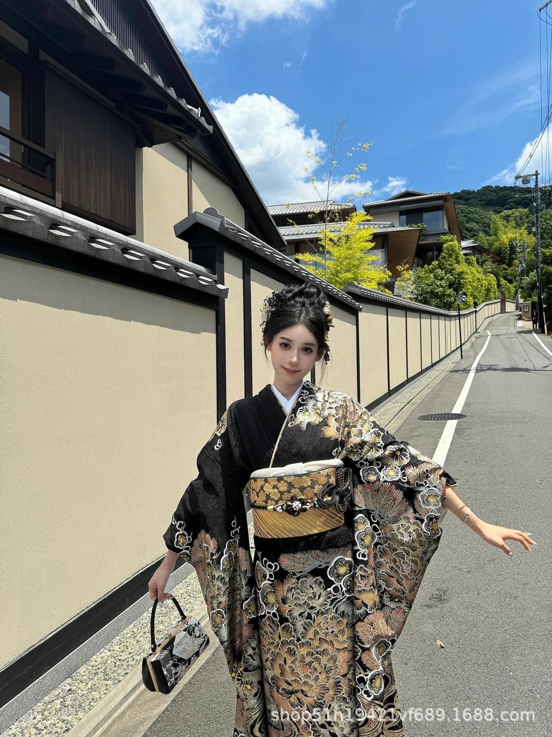 Japanese-Style Improved Kimono Women's Formal Traditional Dress, Kimono-Style Yukata, Photo Photography Clothing, One-Size-Fits-All Hanfu