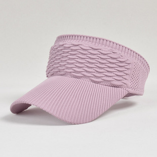 Summer fashion all-match sun protection peaked cap empty top knitted sports cap outdoor running UV protection sun hat for women