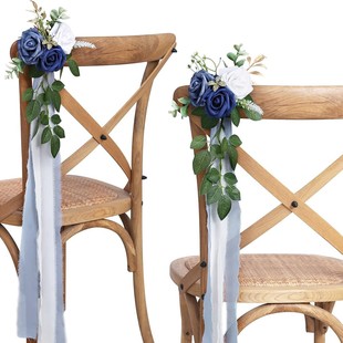 Nordic Outdoor Wedding Chair Back Flower Decoration Flower bouquet party banquet decoration flower wedding simulation floral welcome ornaments