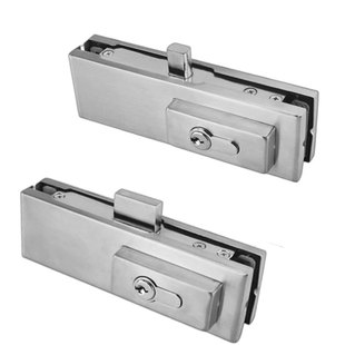 Glass door floor lock shop door frameless door office door clip tempered door floor latch lock clip