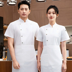 New Special Catering Chef Work Clothes Short-sleeved Work Clothes plus size Long-sleeved Hotel Kitchen Chef Clothing Men's Summer