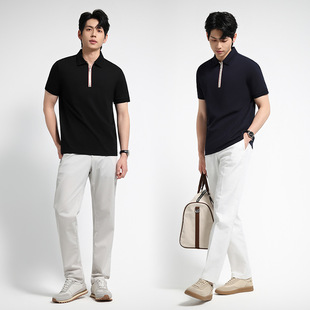 New Zipper Polo Shirt Custom Work Clothes Group Clothes Cultural Shirt Corporate Work Clothes Summer Casual Short Sleeve T-Shirt