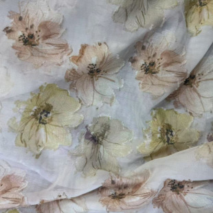 New Encrypted Organza Printed Fabric Cheongsam L Dress Fabric